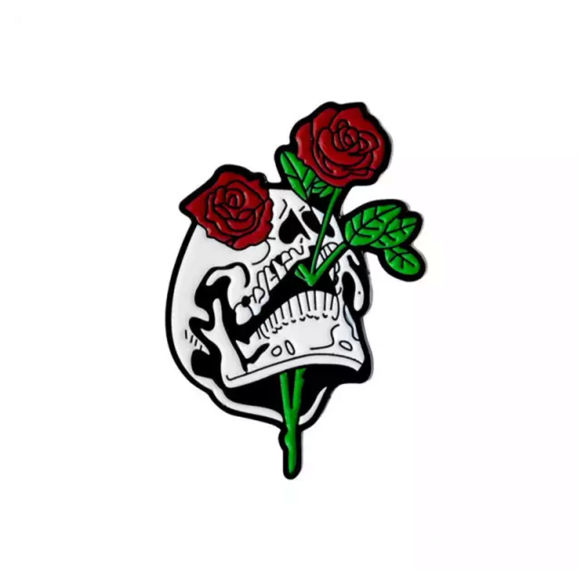 Rose Skull Pin