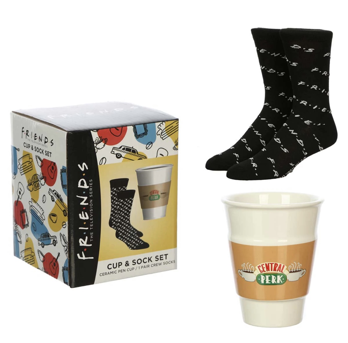 Friends Pen Cup & Sock set