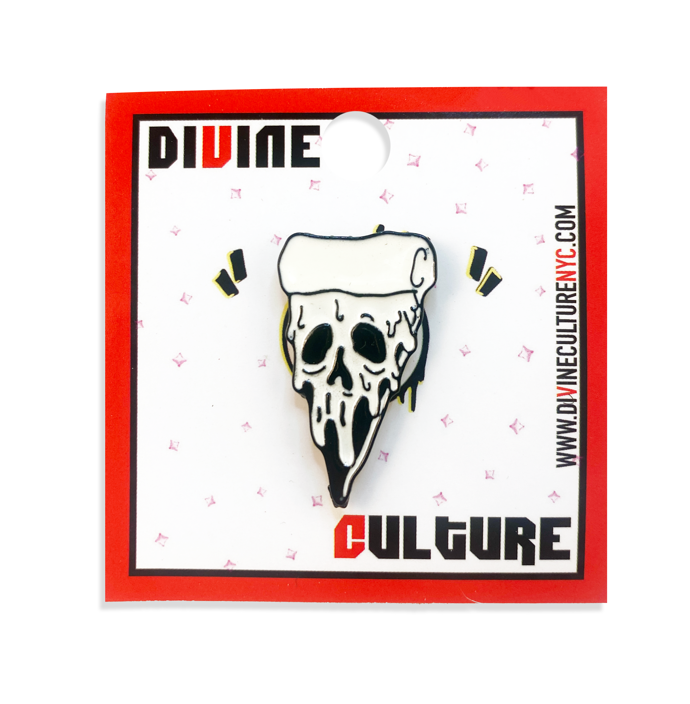 Pizza Skull Pin