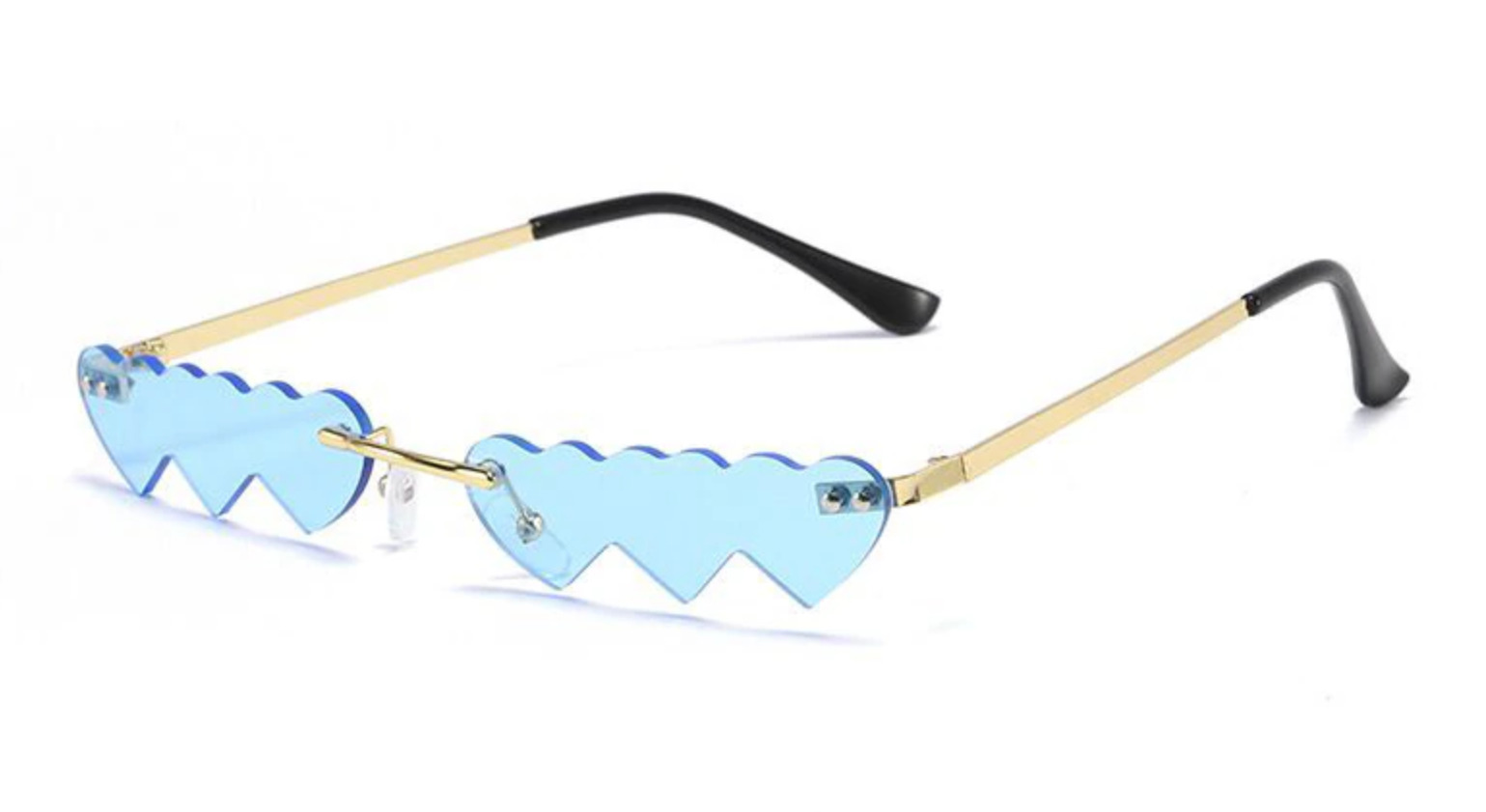 Blue Heart Eyes Sunglasses