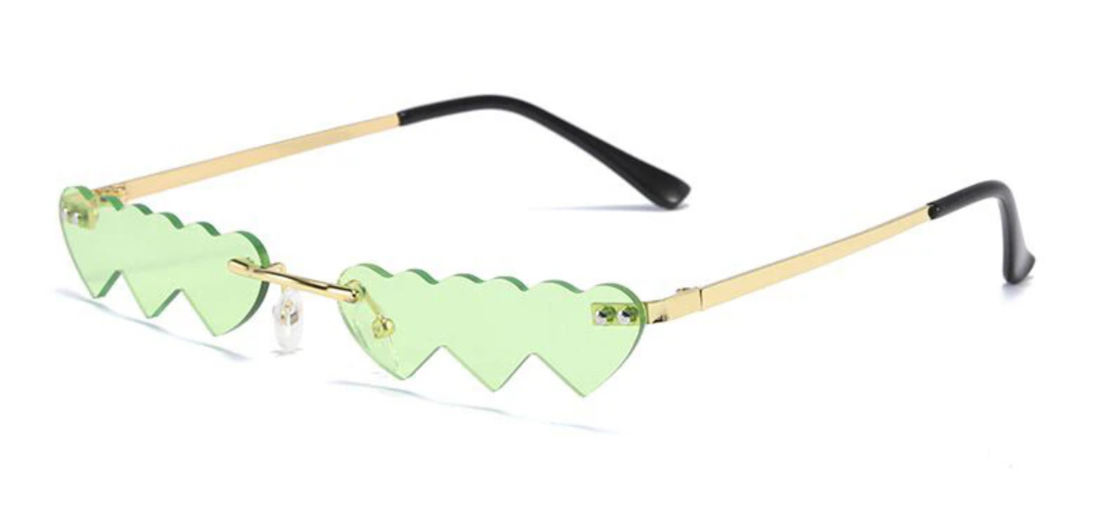 Green Heart eyes Sunglasses