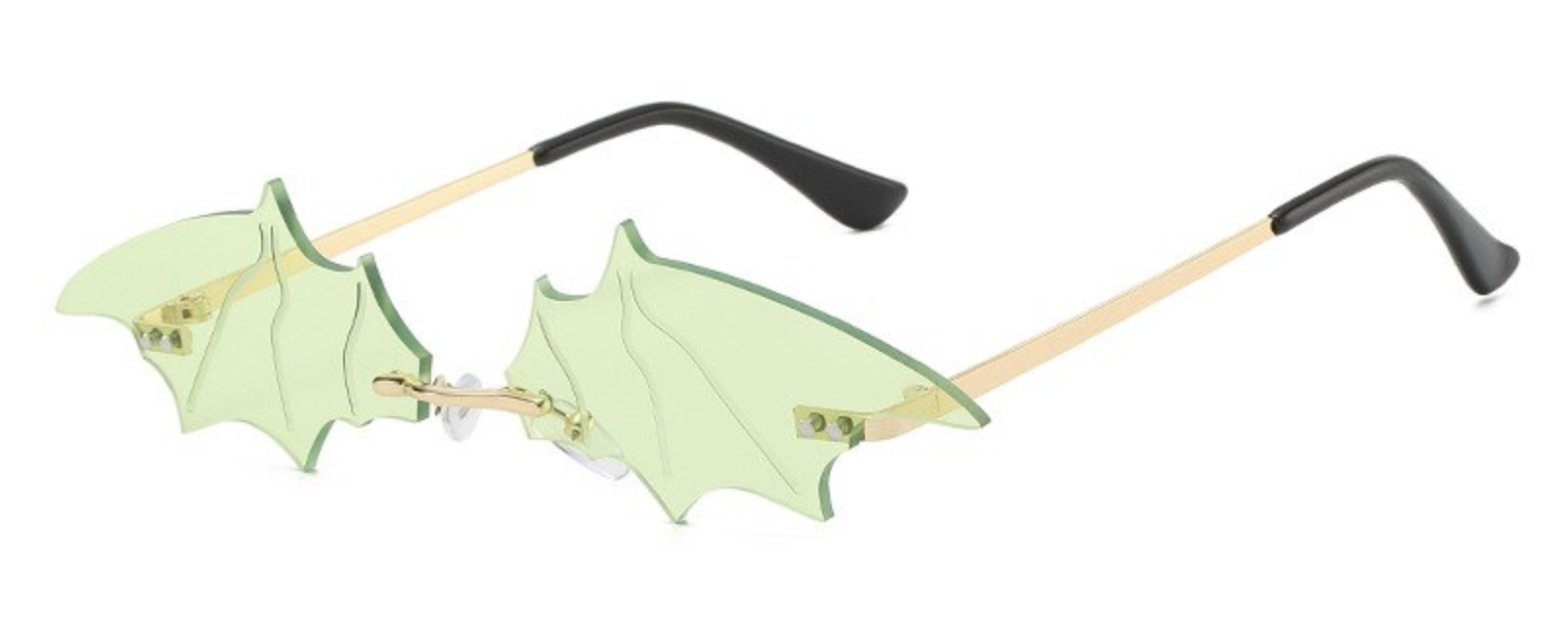 Green Batwing Sunglasses