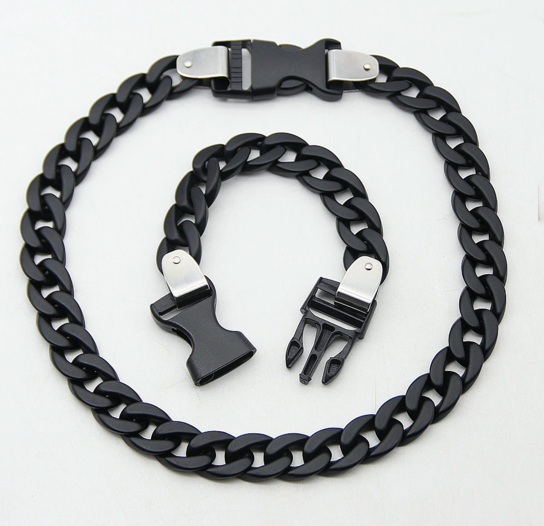 Acrylic Cuban Necklace with Bracelet