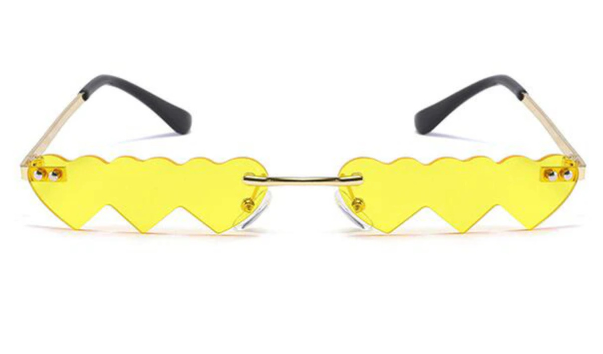 Yellow Heart eyes Sunglasses