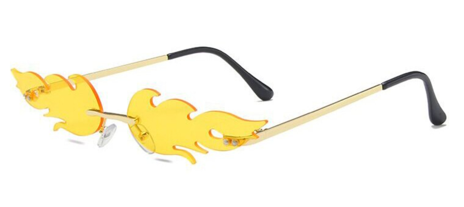 Yellow Flame Sunglasses